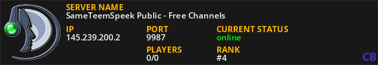 SameTeemSpeek Public - Free Channels