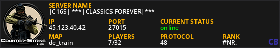 |C16S| Custom | XP | Rank | 1 |