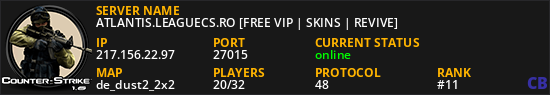 ATLANTIS.LEAGUECS.RO [FREE VIP | SKINS | REVIVE]