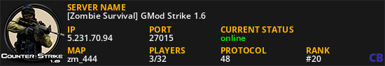 [Zombie Survival] GMod Strike 1.6
