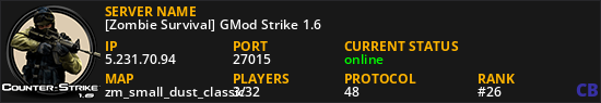 [Zombie Survival] GMod Strike 1.6